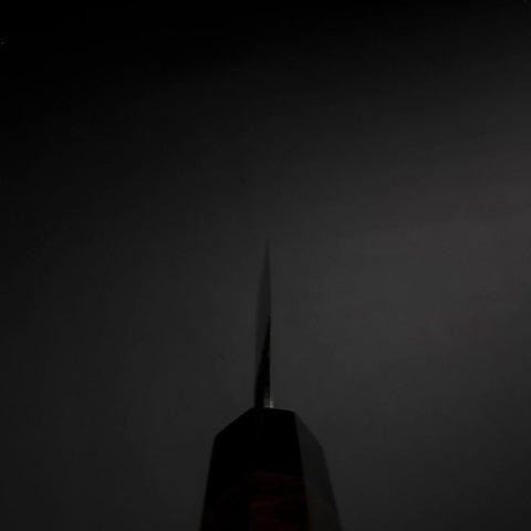 Unagisaki (Edo) Blue Steel #1 Hon-Kasumi Buffalo Ebony Handle 150mm (5.9”)-[Musashi]-[Japanese-Kitchen-Knives]