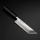 Unagisaki (Edo) Blue Steel #1 Hon-Kasumi Buffalo Ebony Handle 150mm (5.9”)-[Musashi]-[Japanese-Kitchen-Knives]