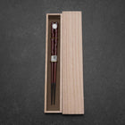 Urushi Hori Benkei Lacquered Wooden Chopsticks 210mm Red with Paulownia Wooden Box (8.3”)-[Musashi]-[Japanese-Kitchen-Knives]