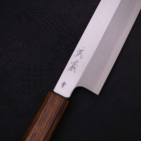 Usuba(Kanto) Blue Steel #2 Kasumi Sumi Urushi Handle 165mm (6.5”)-[Musashi]-[Japanese-Kitchen-Knives]