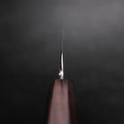 Usuba(Kanto) Honyaki Silver Steel #3 Mirror Ebony Handle 180mm (7”)-[Musashi]-[Japanese-Kitchen-Knives]