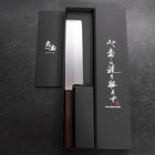 Usuba(Kanto) Honyaki Silver Steel #3 Mirror Ebony Handle 180mm (7”)-[Musashi]-[Japanese-Kitchen-Knives]