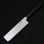 Usuba(Kanto) Honyaki Silver Steel #3 Mirror Finish Buffalo Ebony Handle 180mm (7”)-[Musashi]-[Japanese-Kitchen-Knives]