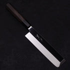 Usuba(Kanto) Honyaki Silver Steel #3 Mirror Finish Buffalo Ebony Handle 180mm (7”)-[Musashi]-[Japanese-Kitchen-Knives]