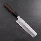 Usuba(Kanto) White Steel #2 Kasumi Buffalo Ebony Handle 165mm (6.5”)-[Musashi]-[Japanese-Kitchen-Knives]