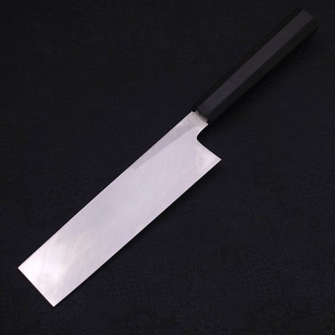 Usuba(Kanto) White Steel #2 Kasumi Chokin Phoenix-Sakura Buffalo Ebony Handle 180mm (7”)-[Musashi]-[Japanese-Kitchen-Knives]