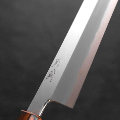 Usuba(Kanto) White Steel #2 Kasumi Sumi Urushi Handle 180mm (7”)-[Musashi]-[Japanese-Kitchen-Knives]