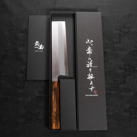 Usuba(Kanto) White Steel #2 Kasumi Sumi Urushi Handle 180mm (7”)-[Musashi]-[Japanese-Kitchen-Knives]