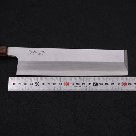 Usuba(Kanto) White Steel #2 Kasumi Sumi Urushi Handle 210mm (8.3”)-[Musashi]-[Japanese-Kitchen-Knives]