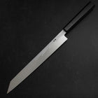 Yanagi Kiritsuke Blue Steel #1 Suminagashi Buffalo Ebony Handle With Sheath 270mm (10.6”)-[Musashi]-[Japanese-Kitchen-Knives]