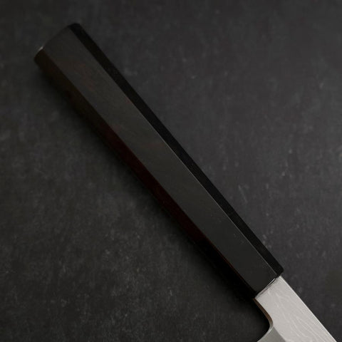 Yanagi Kiritsuke Blue Steel #1 Suminagashi Buffalo Ebony Handle With Sheath 270mm (10.6”)-[Musashi]-[Japanese-Kitchen-Knives]