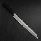 Yanagi Kiritsuke Blue Steel #1 Suminagashi Buffalo Ebony Handle With Sheath 300mm (11.8”)-[Musashi]-[Japanese-Kitchen-Knives]