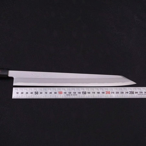 Yanagi Kiritsuke Blue Steel #2 Kasumi Magnolia Buffalo Handle 270mm (10.6”)-[Musashi]-[Japanese-Kitchen-Knives]