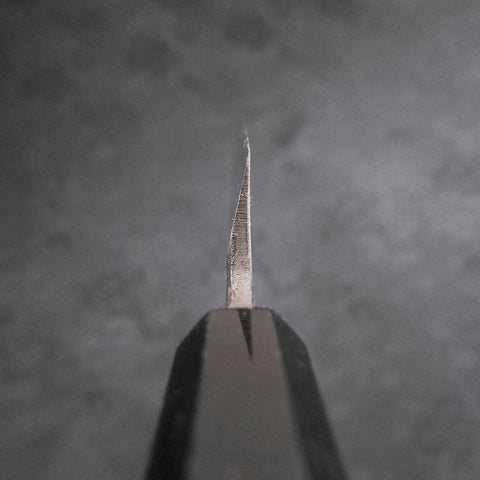 Yanagi Kiritsuke Blue Steel #2 Kurouchi Buffalo Ebony Handle 270mm (10.6”)-[Musashi]-[Japanese-Kitchen-Knives]