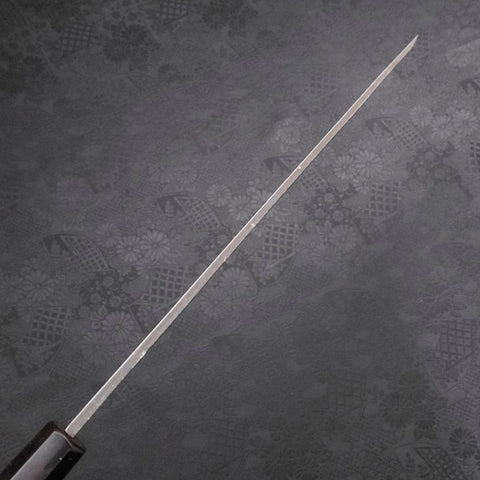Yanagi Kiritsuke Blue Steel #2 Kurouchi Buffalo Ebony Handle 300mm (11.8”)-[Musashi]-[Japanese-Kitchen-Knives]