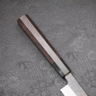 Yanagi Kiritsuke Blue Steel #2 Kurouchi Buffalo Ebony Handle 300mm (11.8”)-[Musashi]-[Japanese-Kitchen-Knives]