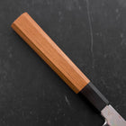 Yanagi Kiritsuke Silver Steel #3 Damascus Mirror Buffalo Teak Handle 300mm (11.8”)-[Musashi]-[Japanese-Kitchen-Knives]