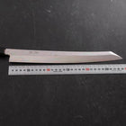 Yanagi Kiritsuke Silver Steel #3 Damascus Mirror Buffalo Teak Handle 300mm (11.8”)-[Musashi]-[Japanese-Kitchen-Knives]