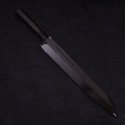 Yanagi Kiritsuke Silver Steel #3 Honyaki Mirror Buffalo Ebony Handle 270mm (10.6”)-[Musashi]-[Japanese-Kitchen-Knives]