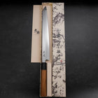 Yanagi Kiritsuke Silver Steel #3 Kasumi Buffalo Teak Handle 300mm (11.8”)-[Musashi]-[Japanese-Kitchen-Knives]