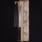 Yanagi Kiritsuke Silver Steel #3 Mirror Buffalo Ebony Handle 270mm (10.6”)-[Musashi]-[Japanese-Kitchen-Knives]