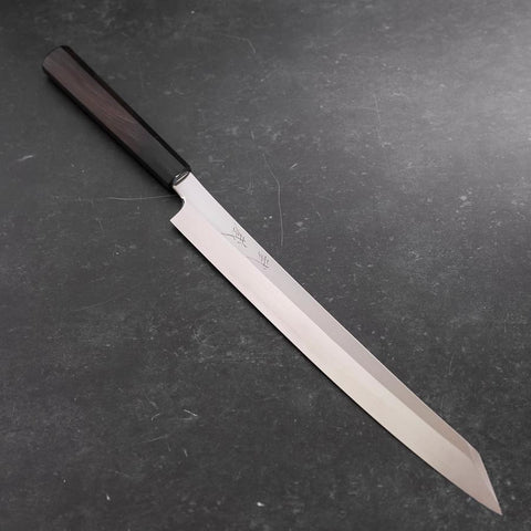 Yanagi Kiritsuke VG-10 Mirror Buffalo Ebony Handle 300mm (11.8”)-[Musashi]-[Japanese-Kitchen-Knives]