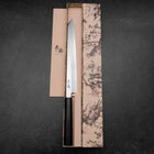 Yanagi Kiritsuke White Steel #2 Kasumi Buffalo Ebony Handle 270mm (10.6”)-[Musashi]-[Japanese-Kitchen-Knives]