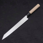 Yanagi Kiritsuke White Steel #2 Kasumi Buffalo Magnolia Handle 240mm (9.4”)-[Musashi]-[Japanese-Kitchen-Knives]