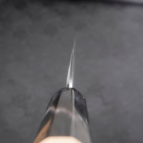 Yanagi Kiritsuke White Steel #2 Kasumi Buffalo Magnolia Handle 240mm (9.4”)-[Musashi]-[Japanese-Kitchen-Knives]