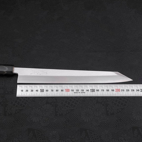 Yanagi Kiritsuke White Steel #2 Kasumi Buffalo Magnolia Handle 240mm (9.4”)-[Musashi]-[Japanese-Kitchen-Knives]