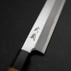 Yanagi Kiritsuke White Steel #2 Kasumi Buffalo Teak Handle 300mm (11.8”)-[Musashi]-[Japanese-Kitchen-Knives]