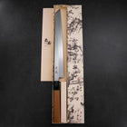 Yanagi Kiritsuke White Steel #2 Kasumi Buffalo Teak Handle 300mm (11.8”)-[Musashi]-[Japanese-Kitchen-Knives]