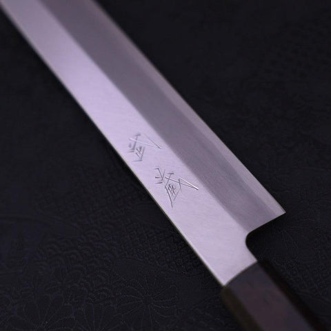 Yanagiba AUS-10 Polished Ebony Handle 300mm (11.8”)-[Musashi]-[Japanese-Kitchen-Knives]