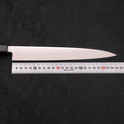 Yanagiba AUS-8 Polished Dark Blue Urushi Handle 240mm (9.4”)-[Musashi]-[Japanese-Kitchen-Knives]