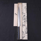 Yanagiba AUS-8 Polished Dark Blue Urushi Handle 270mm (10.6”)-[Musashi]-[Japanese-Kitchen-Knives]