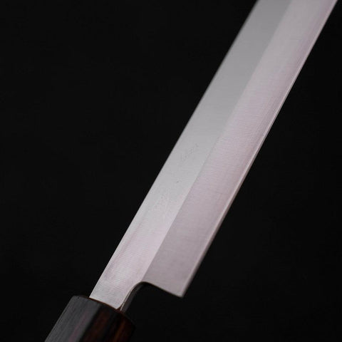 Yanagiba AUS-8 Polished Sumi Urushi Handle 270mm (10.6”)-[Musashi]-[Japanese-Kitchen-Knives]