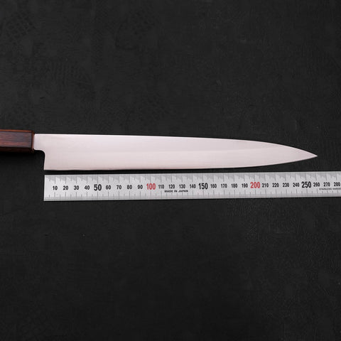 Yanagiba AUS-8 Polished Sumi Urushi Handle 270mm (10.6”)-[Musashi]-[Japanese-Kitchen-Knives]