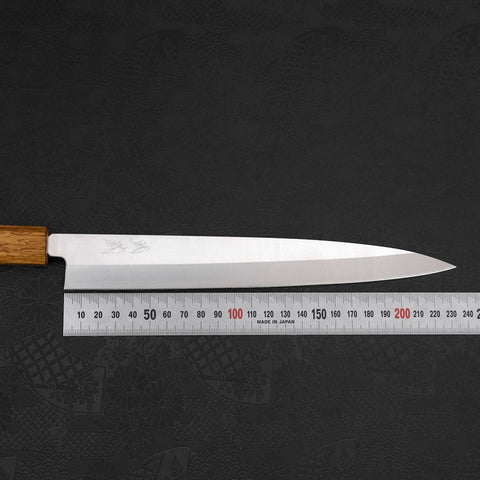 Yanagiba AUS-8 Polished Yaki Urushi Handle 240mm (9.4”)-[Musashi]-[Japanese-Kitchen-Knives]