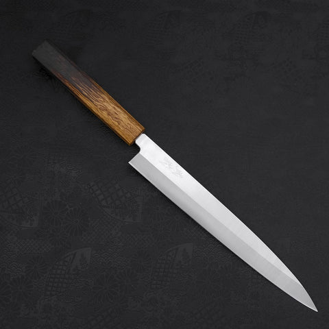 Yanagiba AUS-8 Polished Yaki Urushi Handle 240mm (9.4”)-[Musashi]-[Japanese-Kitchen-Knives]