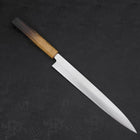 Yanagiba AUS-8 Polished Yaki Urushi Handle 270mm (10.6”)-[Musashi]-[Japanese-Kitchen-Knives]