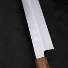 Yanagiba AUS-8 Polished Yaki Urushi Handle 300mm (11.8”)-[Musashi]-[Japanese-Kitchen-Knives]