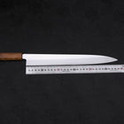Yanagiba AUS-8 Polished Yaki Urushi Handle 300mm (11.8”)-[Musashi]-[Japanese-Kitchen-Knives]