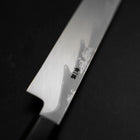 Yanagiba Blue Steel #1 Suminagashi Buffalo Ebony Handle With Sheath 270mm (10.6”)-[Musashi]-[Japanese-Kitchen-Knives]