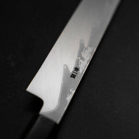 Yanagiba Blue Steel #1 Suminagashi Buffalo Ebony Handle With Sheath 270mm (10.6”)-[Musashi]-[Japanese-Kitchen-Knives]