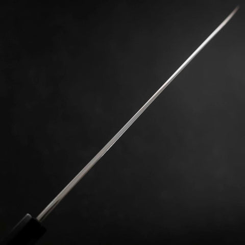 Yanagiba Blue Steel #1 Suminagashi Buffalo Ebony Handle With Sheath 270mm (10.6”)-[Musashi]-[Japanese-Kitchen-Knives]