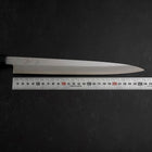 Yanagiba Blue Steel #1 Suminagashi Buffalo Ebony Handle With Sheath 270mm (10.6”)-[Musashi]-[Japanese-Kitchen-Knives]