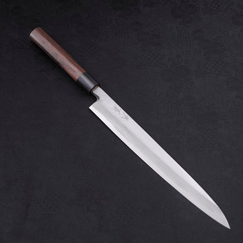 Yanagiba Blue Steel #2 Damascus Shitan Handle 270mm (10.6”)-[Musashi]-[Japanese-Kitchen-Knives]