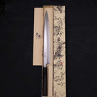 Yanagiba Blue Steel #2 Kasumi Buffalo Ebony Handle 300mm (11.8”)-[Musashi]-[Japanese-Kitchen-Knives]
