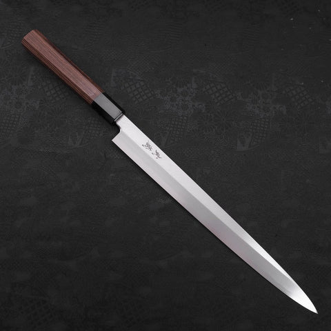 Yanagiba Blue Steel #2 Kasumi Buffalo Wenge Handle 300mm (11.8”)-[Musashi]-[Japanese-Kitchen-Knives]