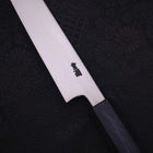 Yanagiba Blue Steel #2 Kasumi Dark-Blue Urushi Handle 210mm (8.3”)-[Musashi]-[Japanese-Kitchen-Knives]